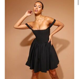 Forever Unique Black Corset Dress